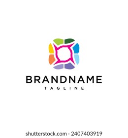 Gráfico vectorial de la plantilla de diseño de logotipo abstracto