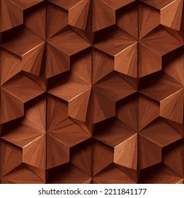 Vector Graphic Of Abstract Octagon Wood Block Seamless Tile Perfect For Background Wallpaper