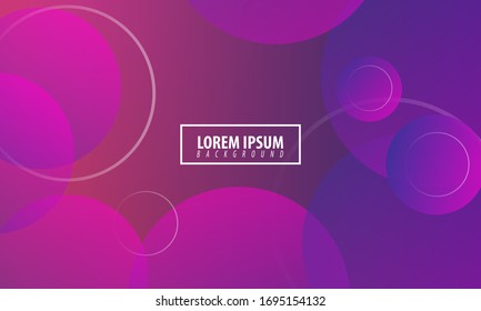 Vector Graphic Abstract Purple Gradient Circle Background Design. Perfect for Wallpaper, Banner, Background, Card, Book Illustration, landing page, gift, cover, flyer, report, business, social media etc.