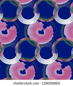 Vector graphic abstract seamless pattern decorative figures Beautiful hand drawn background