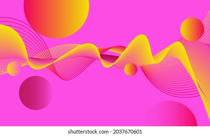 Gráfica Vectorial De Diseño De Papel De Pantalla Abstracto Con Tema De Color Rosa, Amarillo Y Púrpura, Perfecto Para El Fondo, Papel De Fondo, Fondo De Fondo, Etc.