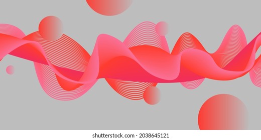 Vector Graphic Of Abstract Wallpaper Design With Pink, Red And Grey Color Theme, Perfect To Use For Background, Wallpaper, Backdrop, etc