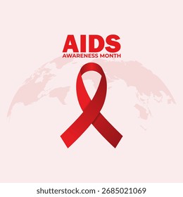 Vector graphic of AIDS Awareness Month for AIDS Awareness Month celebration.