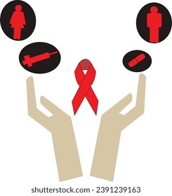 Vector graphic AIDS world day