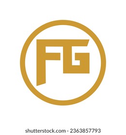 Gráfico vectorial de la letra alfabeta: monograma FG, FG INITIAL. Este vector es perfecto para logotipos de empresa, banners, diseños de nombres de boda, identidad y marca, etc.