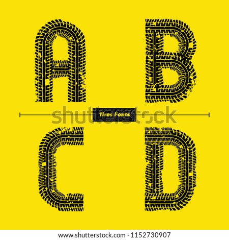 Vector graphic alphabet in a set A,B.C,D, with celtic golden color style