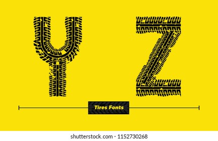 Vector graphic alphabet in a set Y,Z, with celtic golden color style