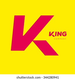 Vector graphic alphabet/symbol Letter K