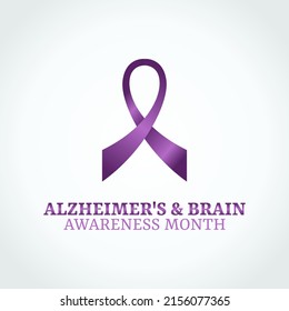 vector graphic of alzheimer's and brain awareness month good for alzheimer's and brain awareness month celebration. flat design. flyer design.flat illustration.
