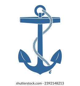Vector graphic of an anchor symbol with rope