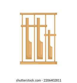 Gráfico vectorial del angklung. Ilustración angklung de bambú con estilo de diseño plano. Adecuado para activos de diseño de contenido