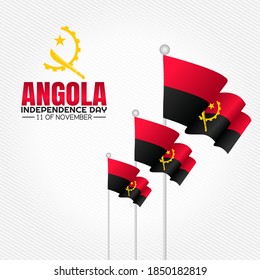 vector graphic of Angola independence day good for Angola independence day celebration. flat design. flyer design.flat illustration.