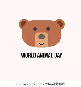 vector graphic of animals day good for national animals day celebration. flat design. flyer design.flat illustration.