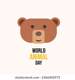 vector graphic of animals day good for national animals day celebration. flat design. flyer design.flat illustration.