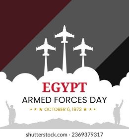 Vector Graphic of Anniversary and Egypt: Armed Forces Day on 6 October 1973 svg