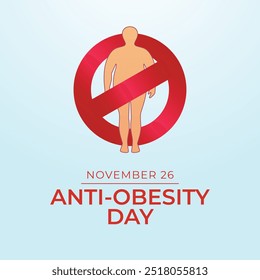 vector graphic of Anti Obesity Day ideal for Anti Obesity Day celebration.