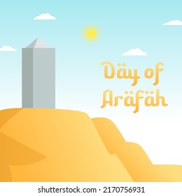 vector graphic of arafah day good for day of arafah celebration. flat design. flyer design.flat illustration.