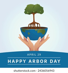 vector graphic of Arbor Day ideal for Arbor Day celebration.