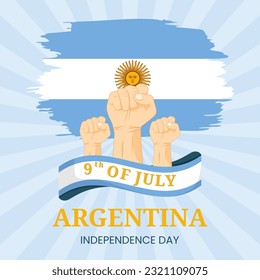 Vector Graphic for Argentina Independence Day, 9th of july