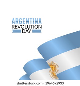 vector graphic of Argentina revolution day good for Argentina revolution day celebration. flat design. flyer design.flat illustration.