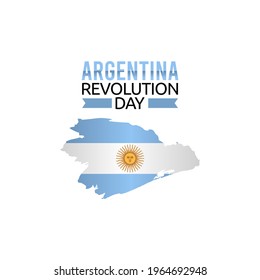 vector graphic of Argentina revolution day good for Argentina revolution day celebration. flat design. flyer design.flat illustration.