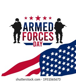 vector graphic of armed forced day good for armed forced day celebration. flat design. flyer design.flat illustration.