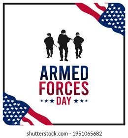 vector graphic of armed forced day good for armed forced day celebration. flat design. flyer design.flat illustration.