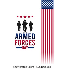 vector graphic of armed forced day good for armed forced day celebration. flat design. flyer design.flat illustration.