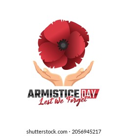 vector graphic of armistice day good for armistice day celebration. flat design. flyer design.flat illustration.