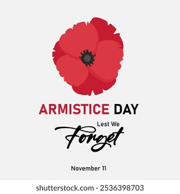 gráfico vetorial do Dia do Armistício bom para a celebração nacional do Dia do Armistício. design plano. design flyer. ilustração plana.