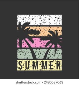 Vector graphic art illustration, hello summer theme, for designing t-shirts, shirts, hoodies, posters, banners, flyers, postcards.