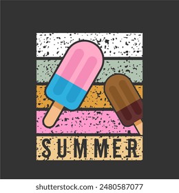 Ilustración de arte gráfico de Vector, tema de hola verano, para diseñar camisetas, camisas, sudaderas con capucha, carteles, Anuncios, volantes, postales.