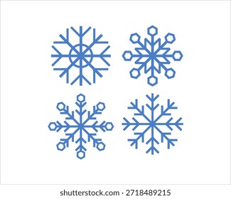 Vector Graphic Art of Snow Flakes