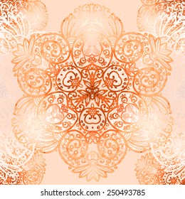 Vector graphic, artistic, Decorative seamless pattern with stylized flowers watercolor