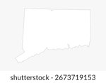 Vector graphic artwork suitable for print and web containing flat detailed map of CONNECTICUT