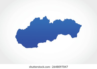 Vector graphic artwork suitable for print and web containing flat detailed map of SLOVAKIA