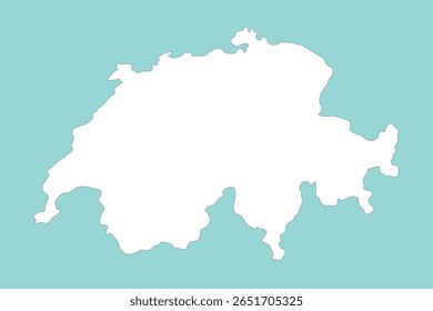 Arte gráfica vetorial adequada para impressão e web contendo mapa plano detalhado da SUÍÇA