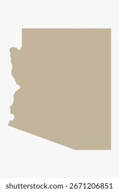Obra de arte gráfica de Vector conveniente para la impresión y el Web que contiene el mapa detallado plano de ARIZONA