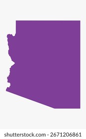 Obra de arte gráfica de Vector conveniente para la impresión y el Web que contiene el mapa detallado plano de ARIZONA
