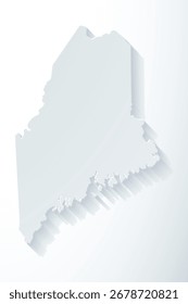 Arte gráfica vetorial adequada para impressão e teia contendo mapa plano detalhado de MAINE
