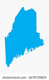 Arte gráfica vetorial adequada para impressão e teia contendo mapa plano detalhado de MAINE
