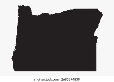 Obra de arte gráfica de Vector conveniente para la impresión y el Web que contiene el mapa detallado plano de OREGON