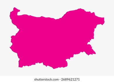 Vector graphic artwork suitable for print and web containing flat detailed map of BULGARIA