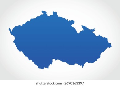 Vector graphic artwork suitable for print and web containing flat detailed map of CZECH REPUBLIC