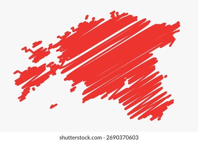 Vector graphic artwork suitable for print and web containing flat detailed map of ESTONIA