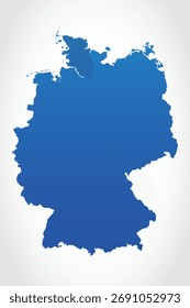 Vector graphic artwork suitable for print and web containing flat detailed map of GERMANY