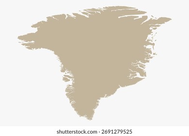 Obra de arte gráfica de Vector adecuada para impresión y Web que contiene un mapa detallado plano de GROENLANDIA
