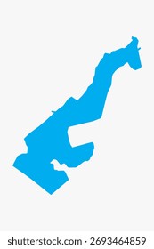 Vector graphic artwork suitable for print and web containing flat detailed map of MONACO