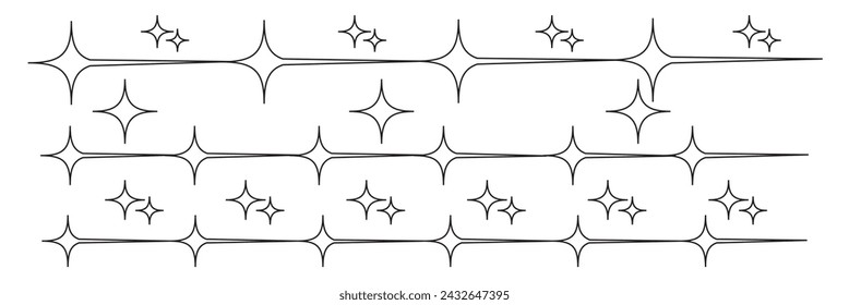 Vector Graphic Assets Set. Big collection of abstract graphic geometric symbols. Modern abstract forms. Stars, starburst .Brutalism shapes. Vector illustration