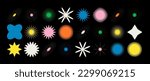Vector Graphic Assets Set. Bold modern Shapes for Posters Template, flyers, clothes, social media, graphic design projects In Y2k style, Futuristic, Anti-design, Digital Collage, Retro Futurist.